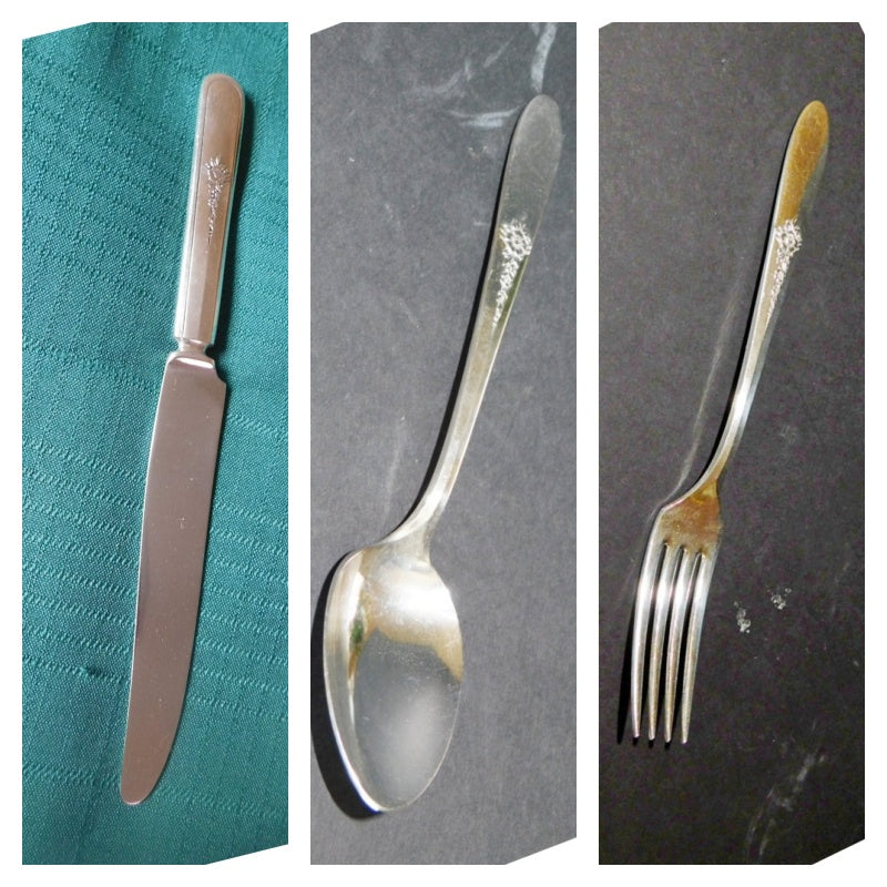 Tudor Plate “Fantasy” Silverplate Flatware – Vintage 1940s Art Deco Pattern