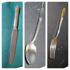 Tudor Plate “Fantasy” Silverplate Flatware – Vintage 1940s Art Deco Pattern