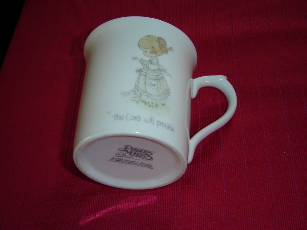 Enesco Precious Moments Lord will Provide mug 1985