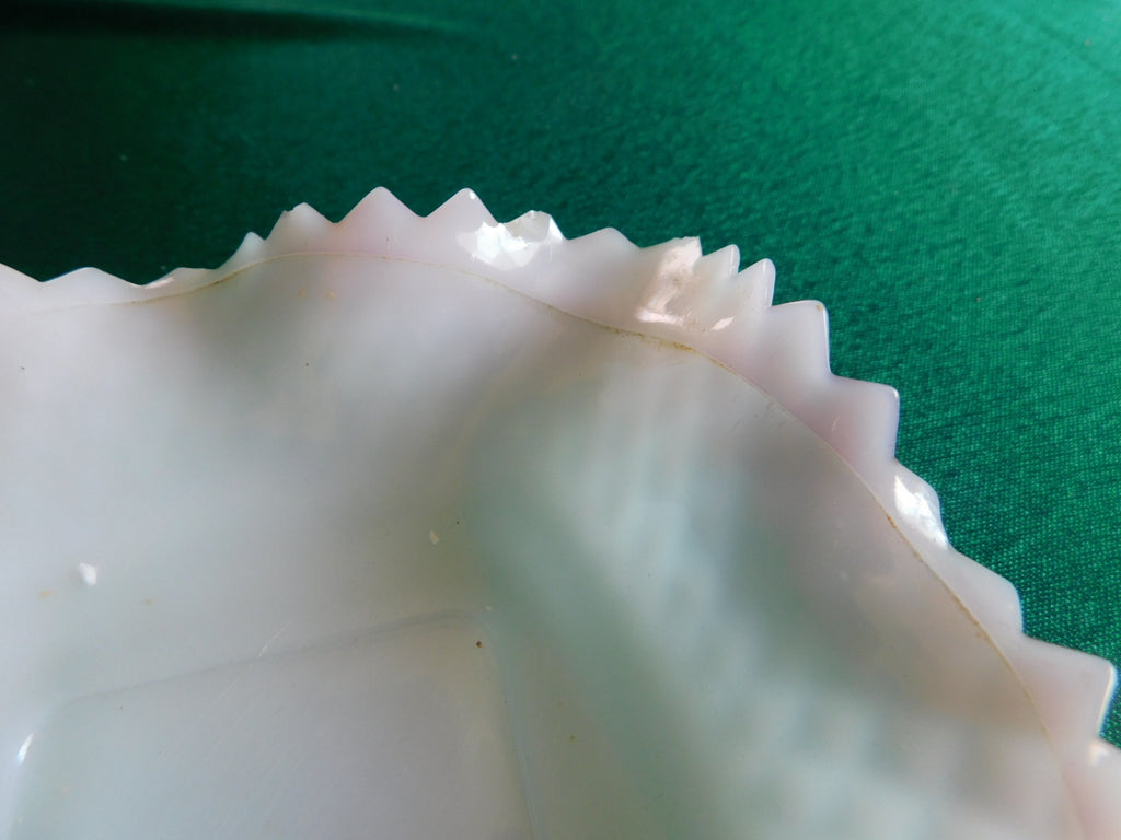 Light pink diamond art glass candy dish - Items Tried And True