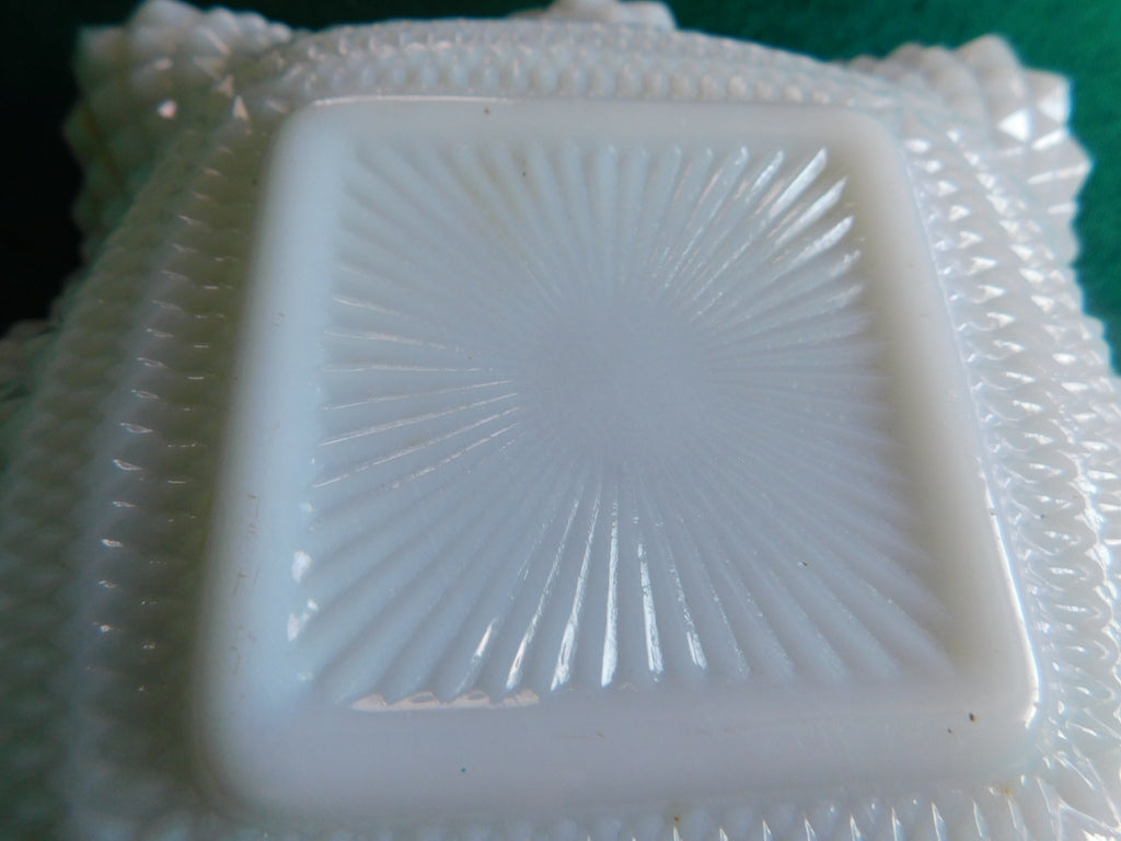 Light pink diamond art glass candy dish - Items Tried And True