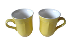 Pair of Mikasa Color Classics C-3300 yellow mugs mint condition