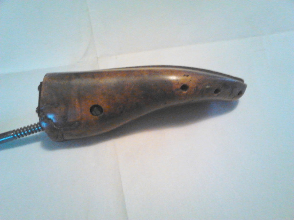 Antique wooden shoe stretcher screw width adjust