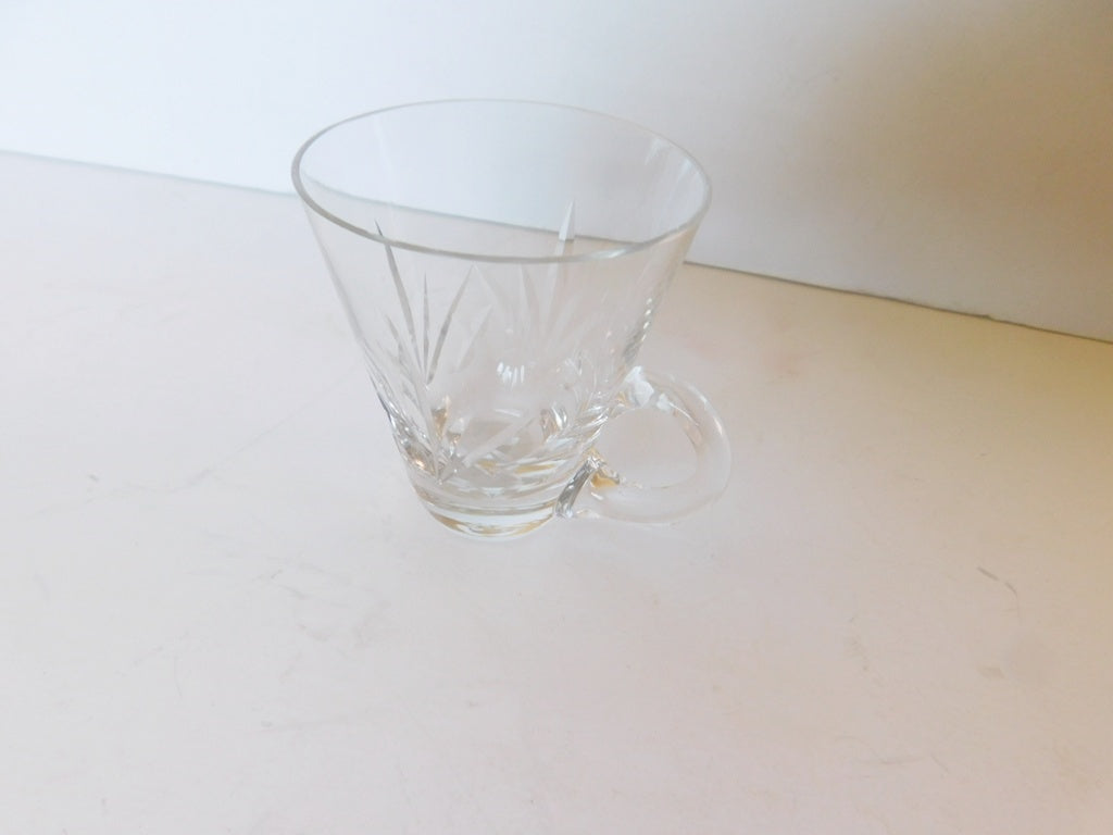 Fern design handled shooter glass mint condition