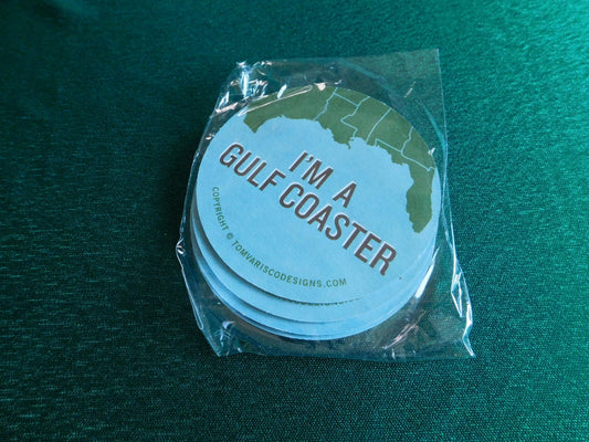 4 piece Gulf Coaster coasters new in sealed package