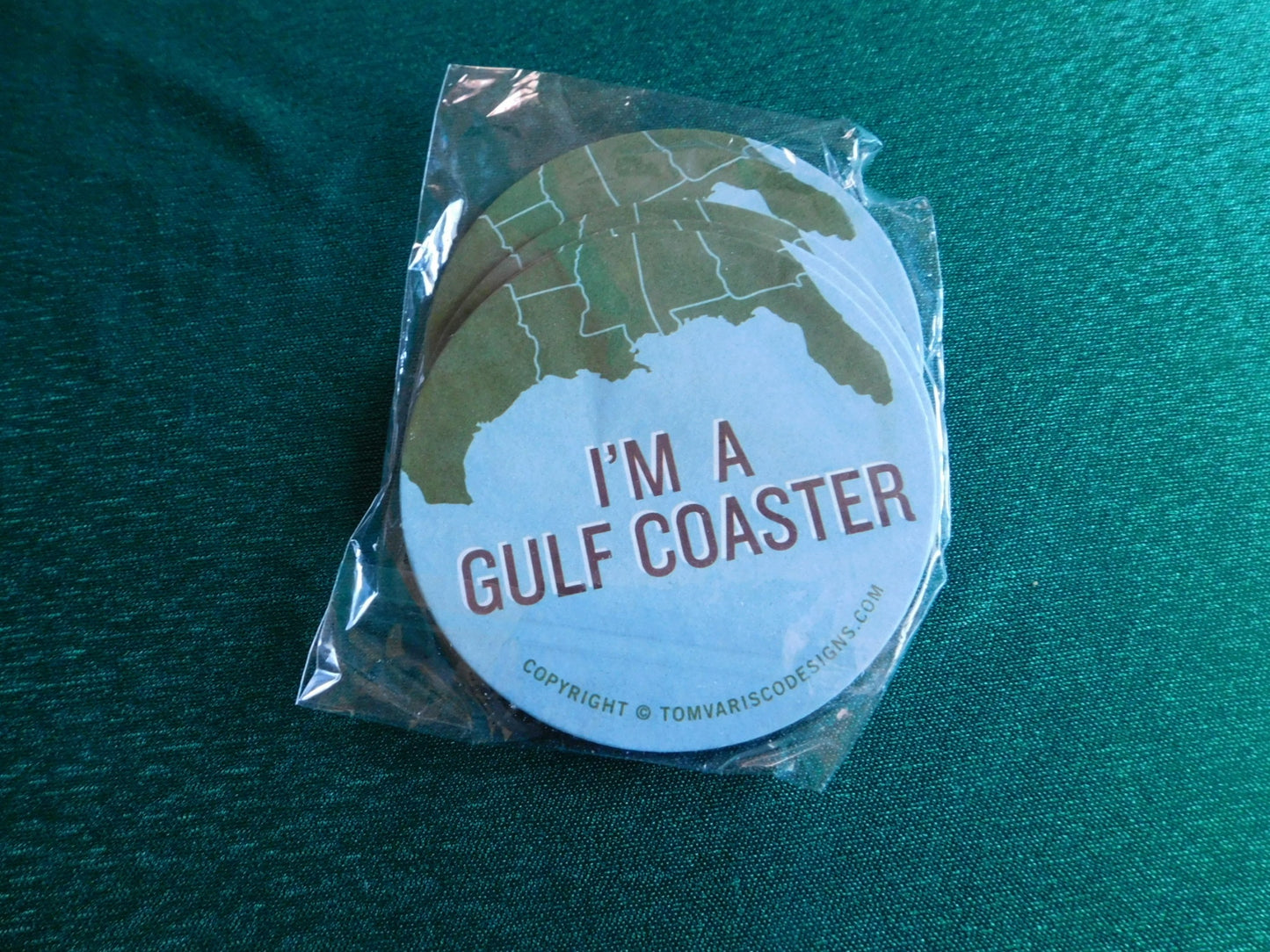 4 piece Gulf Coaster coasters new in sealed package