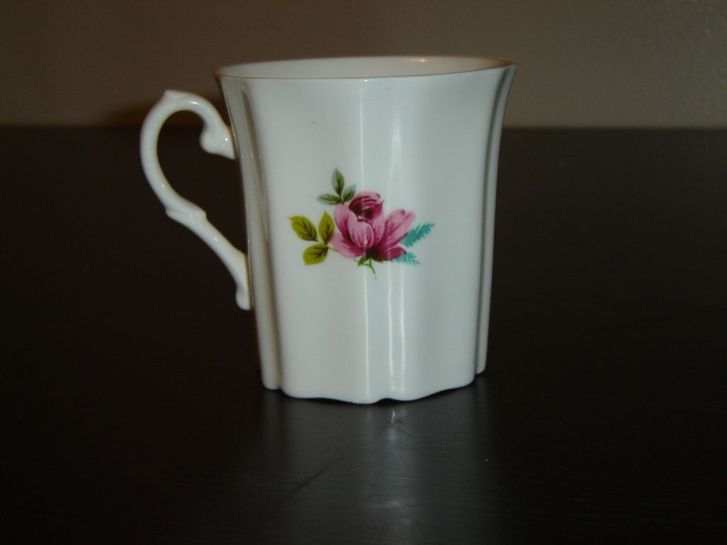 Royal Grafton pink white yellow flower mug mint condition - Items Tried And True