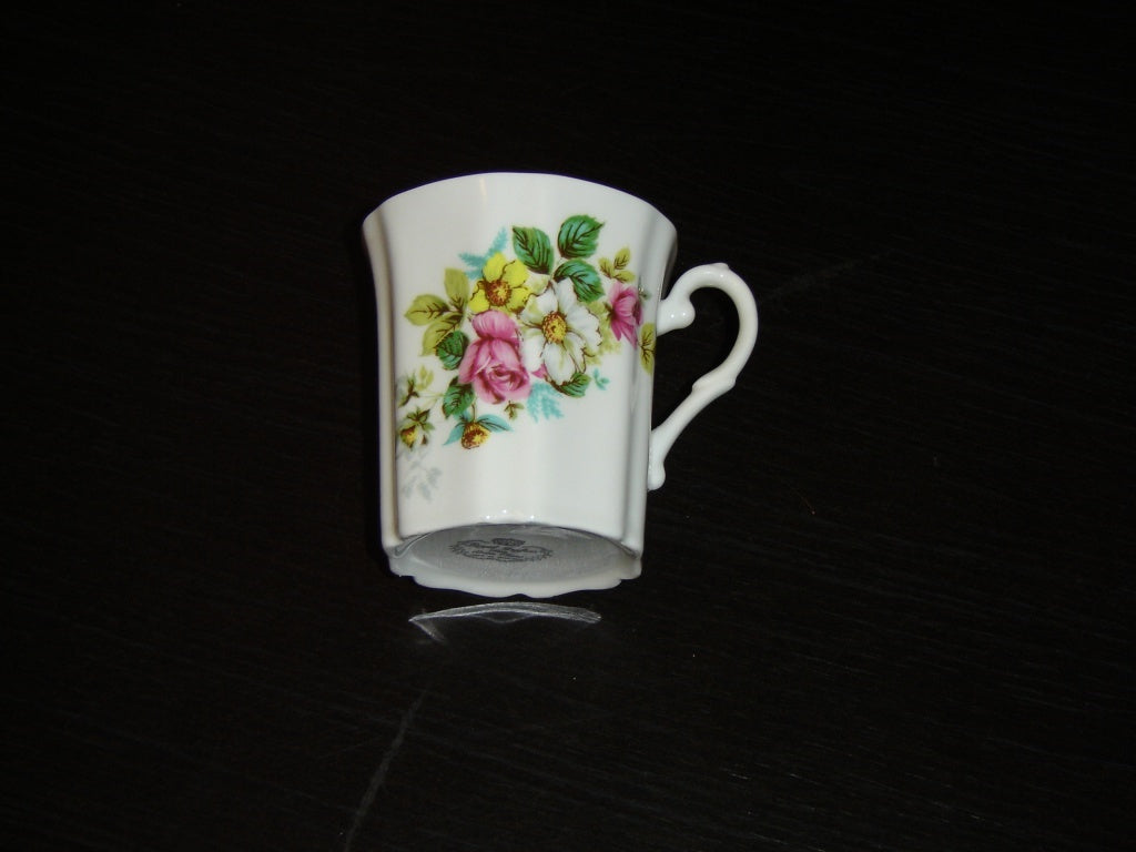 Royal Grafton pink white yellow flower mug mint condition - Items Tried And True