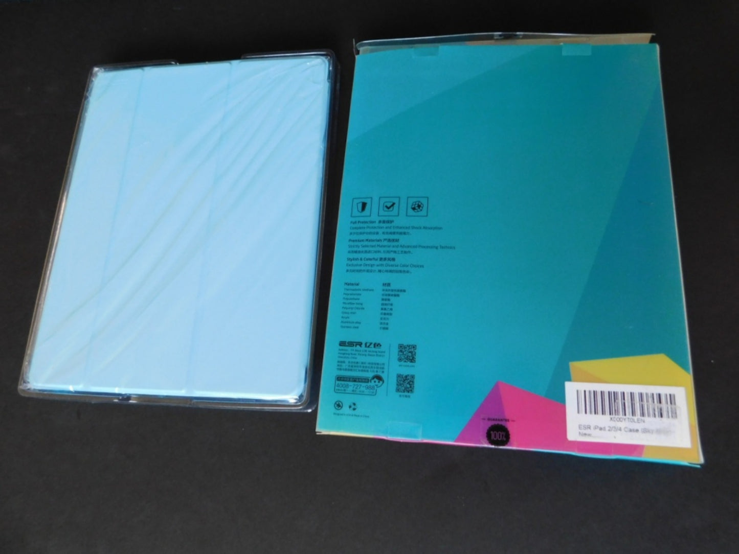 ESR protective shock absorption case Apple iPad 2, 3, 4 Sky Blue NIP