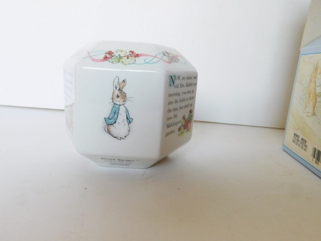 Wedgwood Peter Rabbit Christening (1992) savings bank hexagonal NIB - Items Tried And True