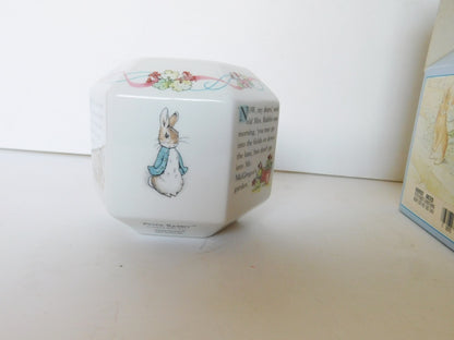 Wedgwood Peter Rabbit Christening (1992) savings bank hexagonal NIB - Items Tried And True