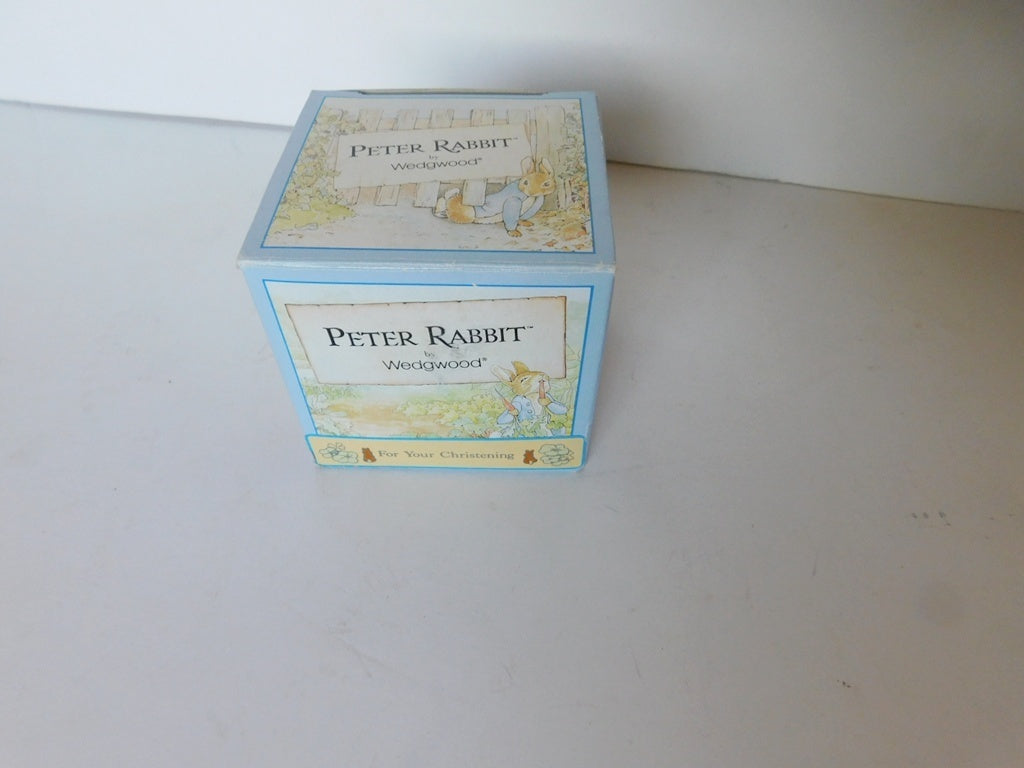 Wedgwood Peter Rabbit Christening (1992) savings bank hexagonal NIB - Items Tried And True