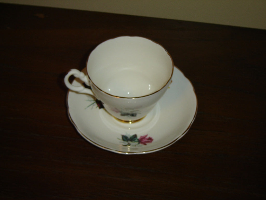 Consort pink yellow Rose cup and saucer