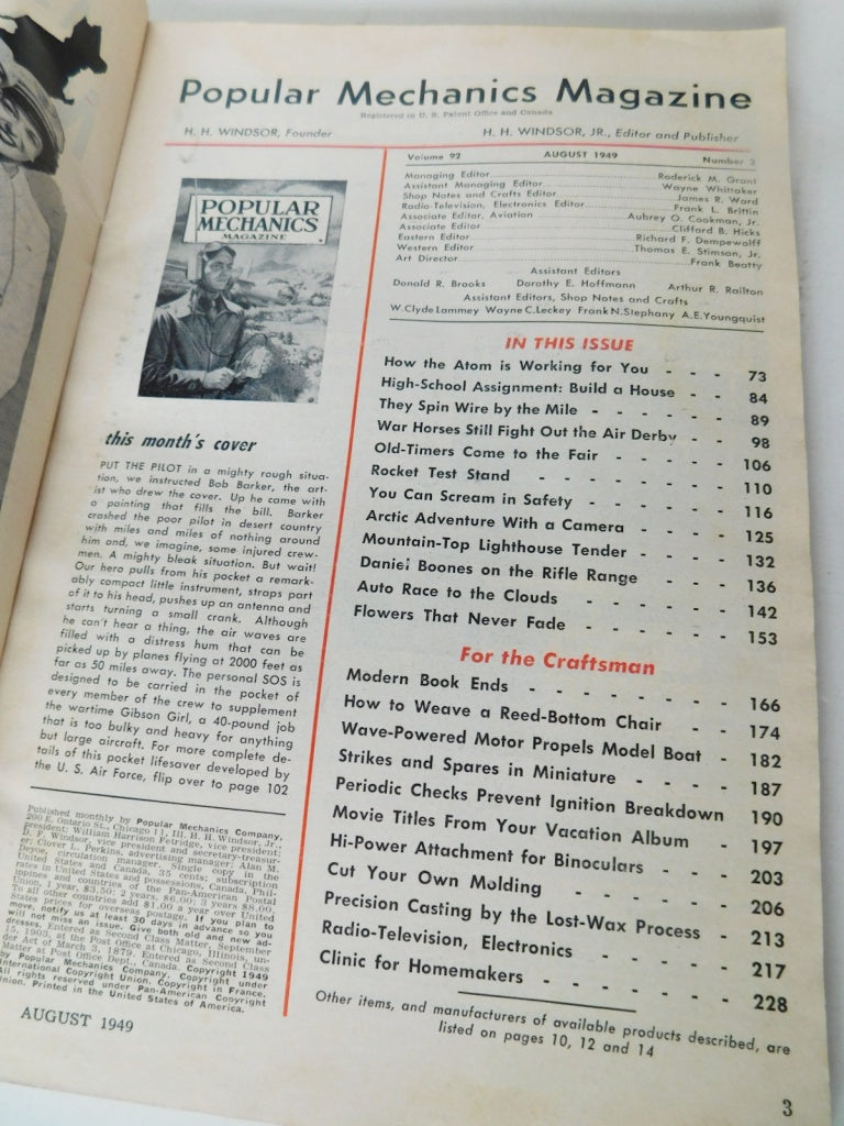 Vintage Popular Mechanics magazine - August 1949