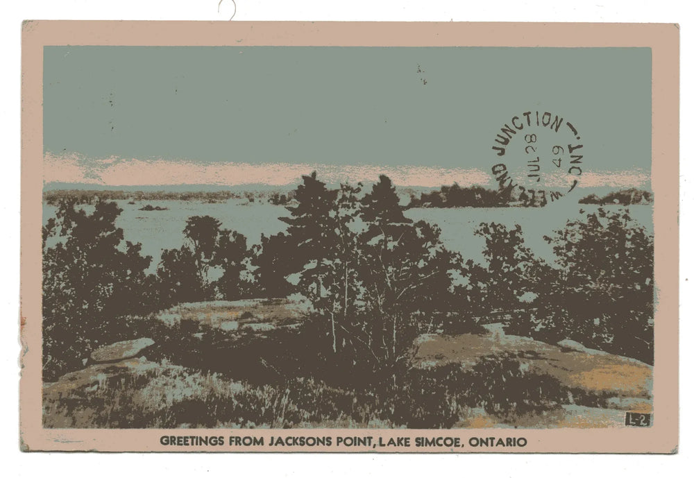 Jacksons Point (1949) scenic postcard
