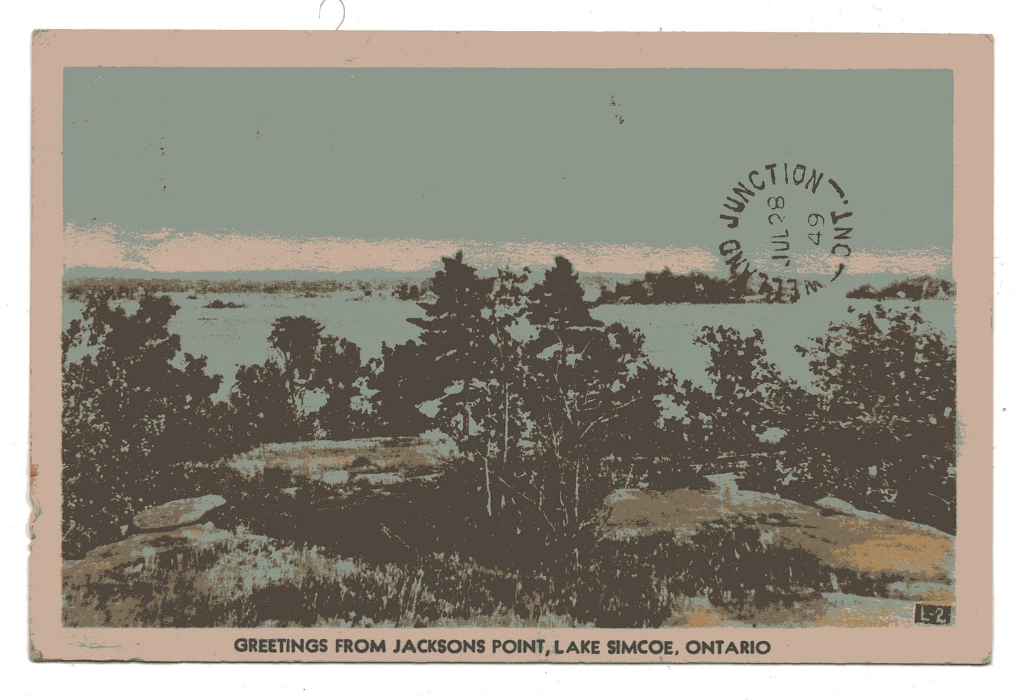 Jacksons Point (1949) scenic postcard