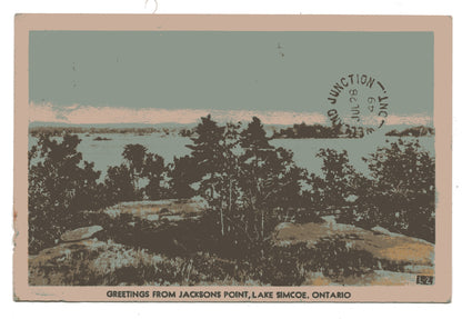 Jacksons Point (1949) scenic postcard
