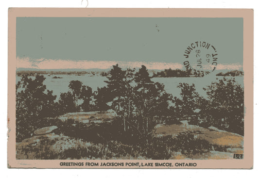 Jacksons Point (1949) scenic postcard