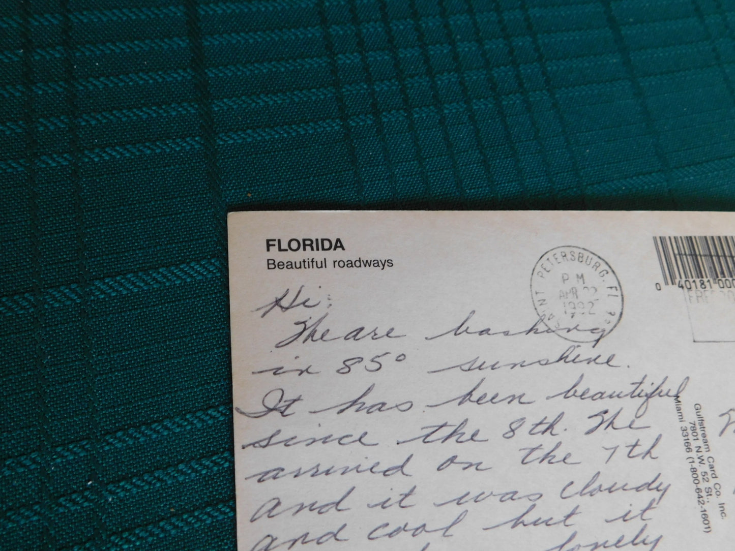 Vintage Florida roadways (1992) scenic postcard