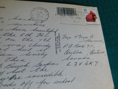 Vintage Florida roadways (1992) scenic postcard