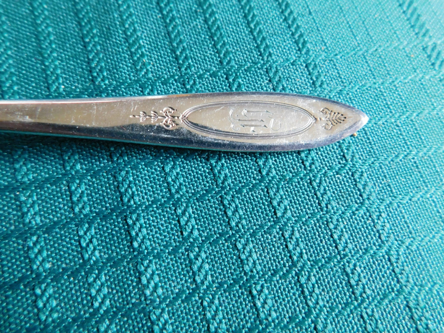 Community Plate Adam (1917) five o'clock teaspoon monogrammed VGU