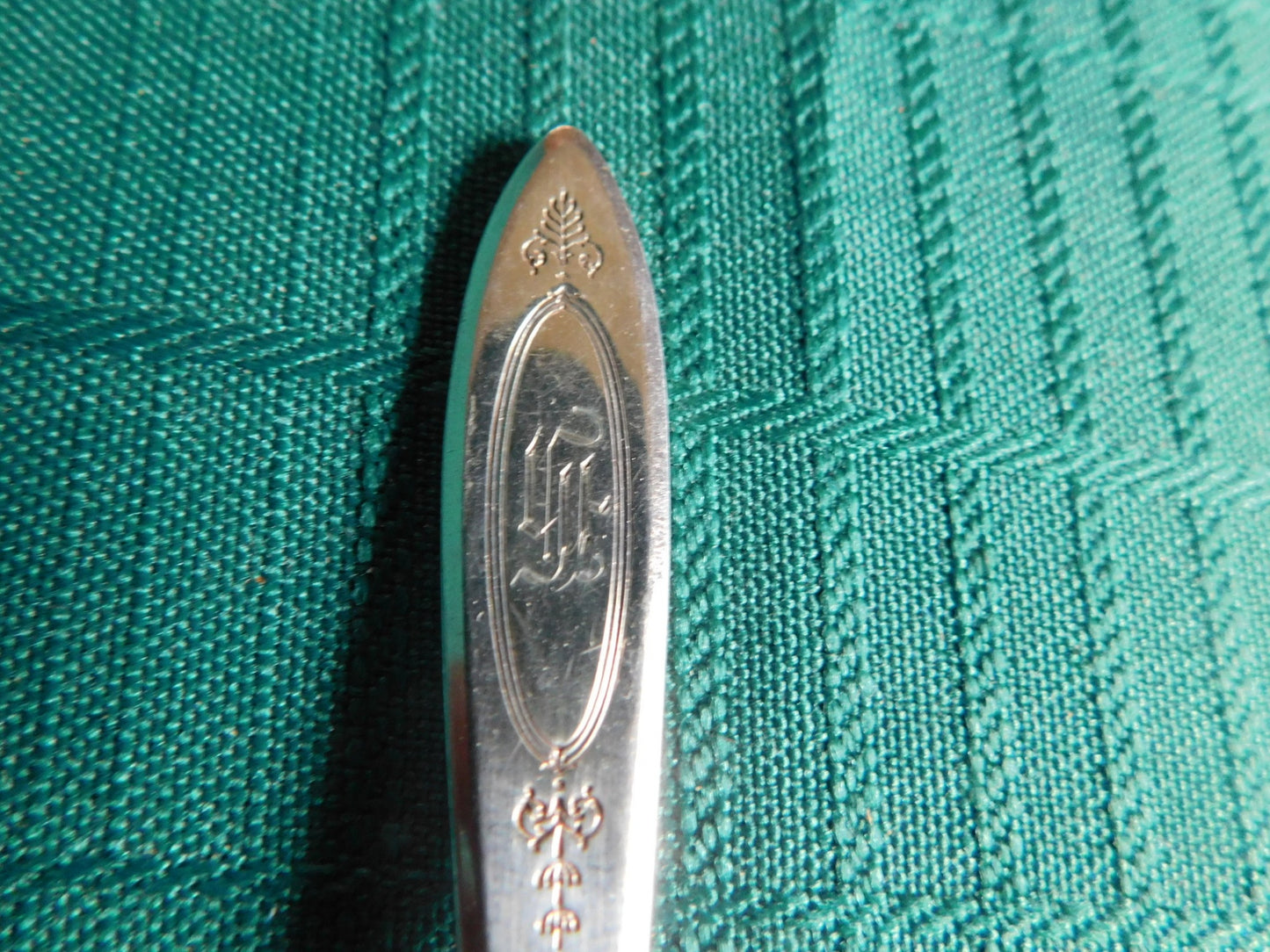 Community Plate Adam (1917) five o'clock teaspoon monogrammed VGU