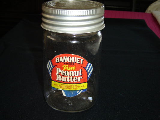 Banquet peanut butter jar 1960