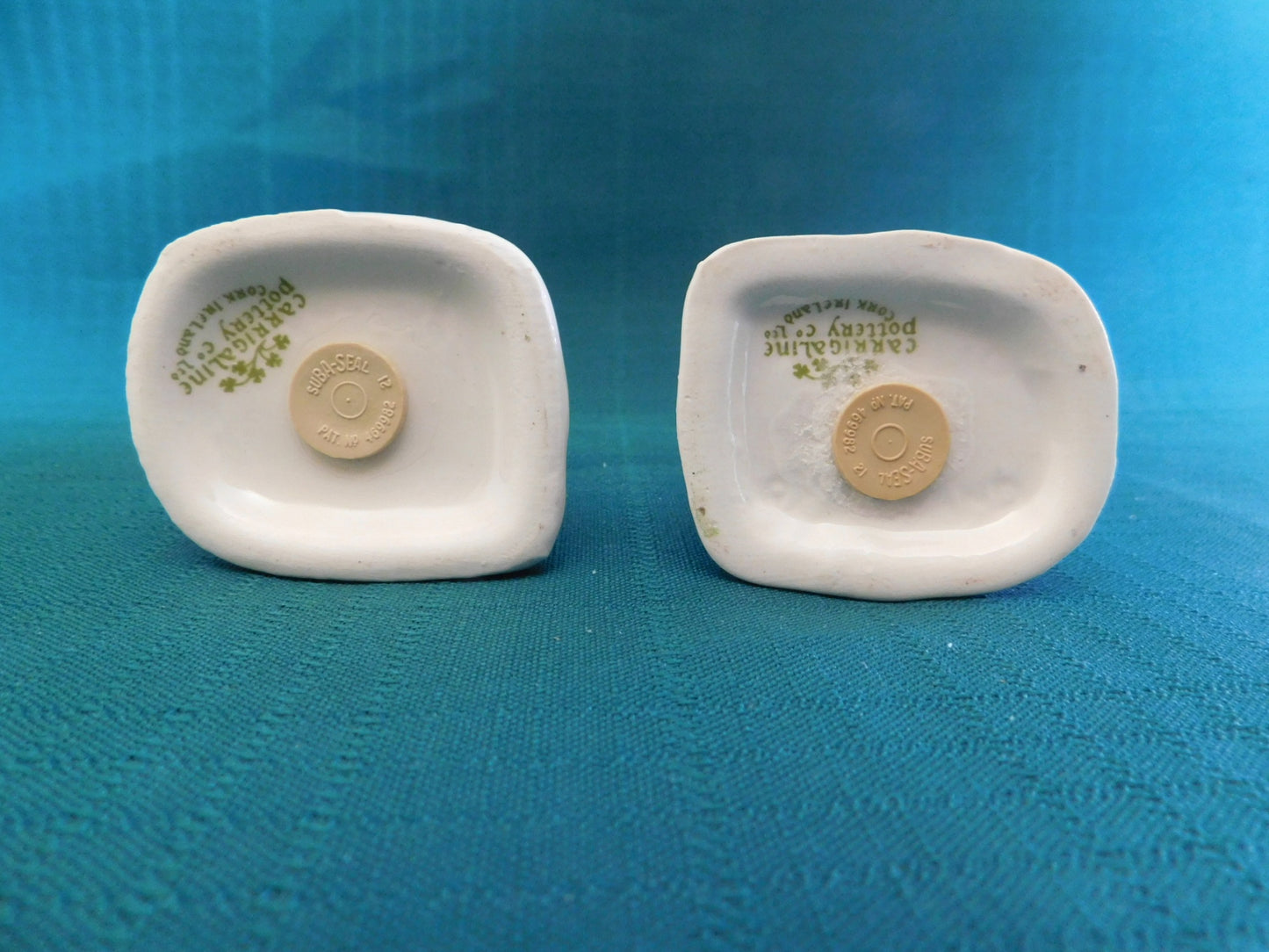 Carrigaline Shamrock figural salt and pepper set near mint condition