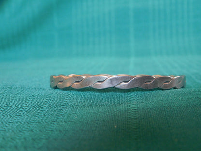 Twisted rope design sterling solid bracelet