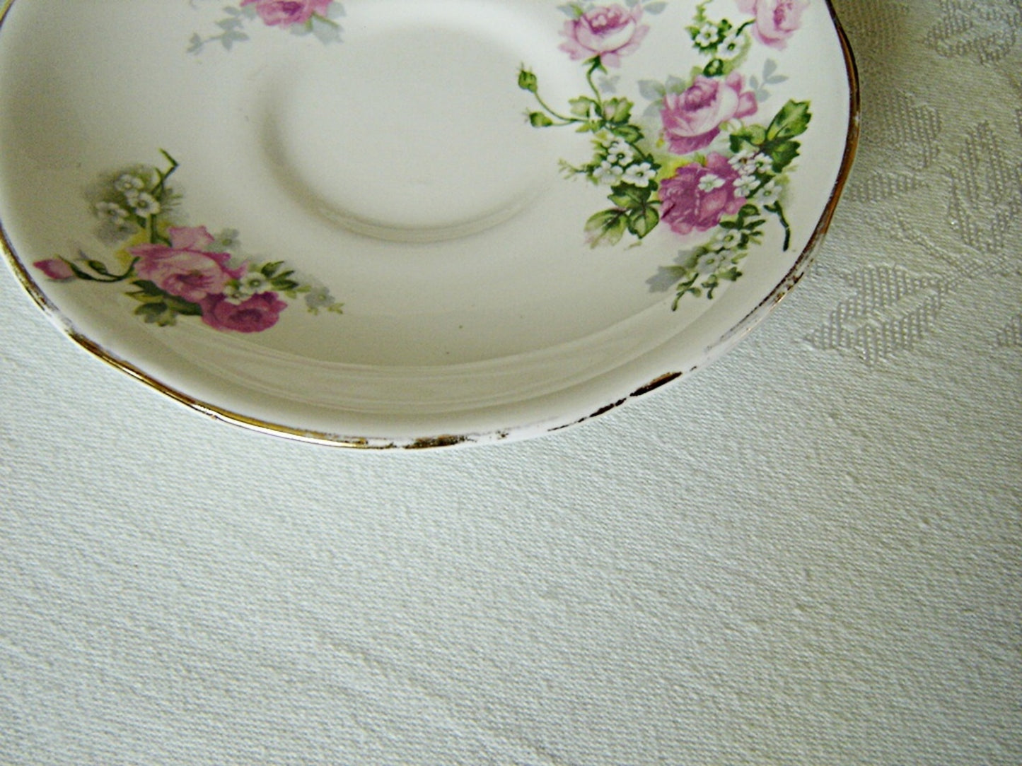 Royal Stafford 1799 pink Rose cup and saucer