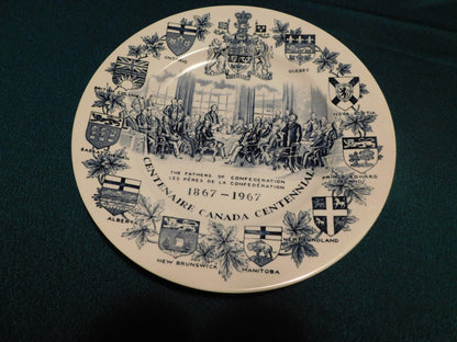 Wood and Sons Canada Centennial 10 inch plate near mint condition