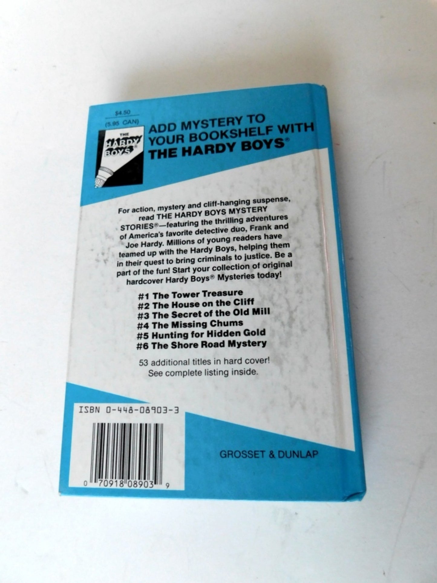 Hardy Boys hardcover book Secret of Old Mill Flashlight Edition No 3 (1990) NMC