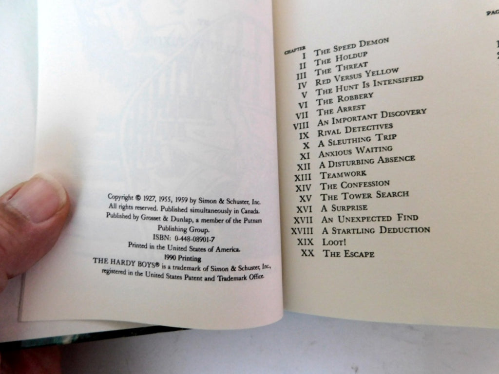 Hardy Boys hardcover book Tower Treasure Flashlight Edition No 1 (1990) NMC