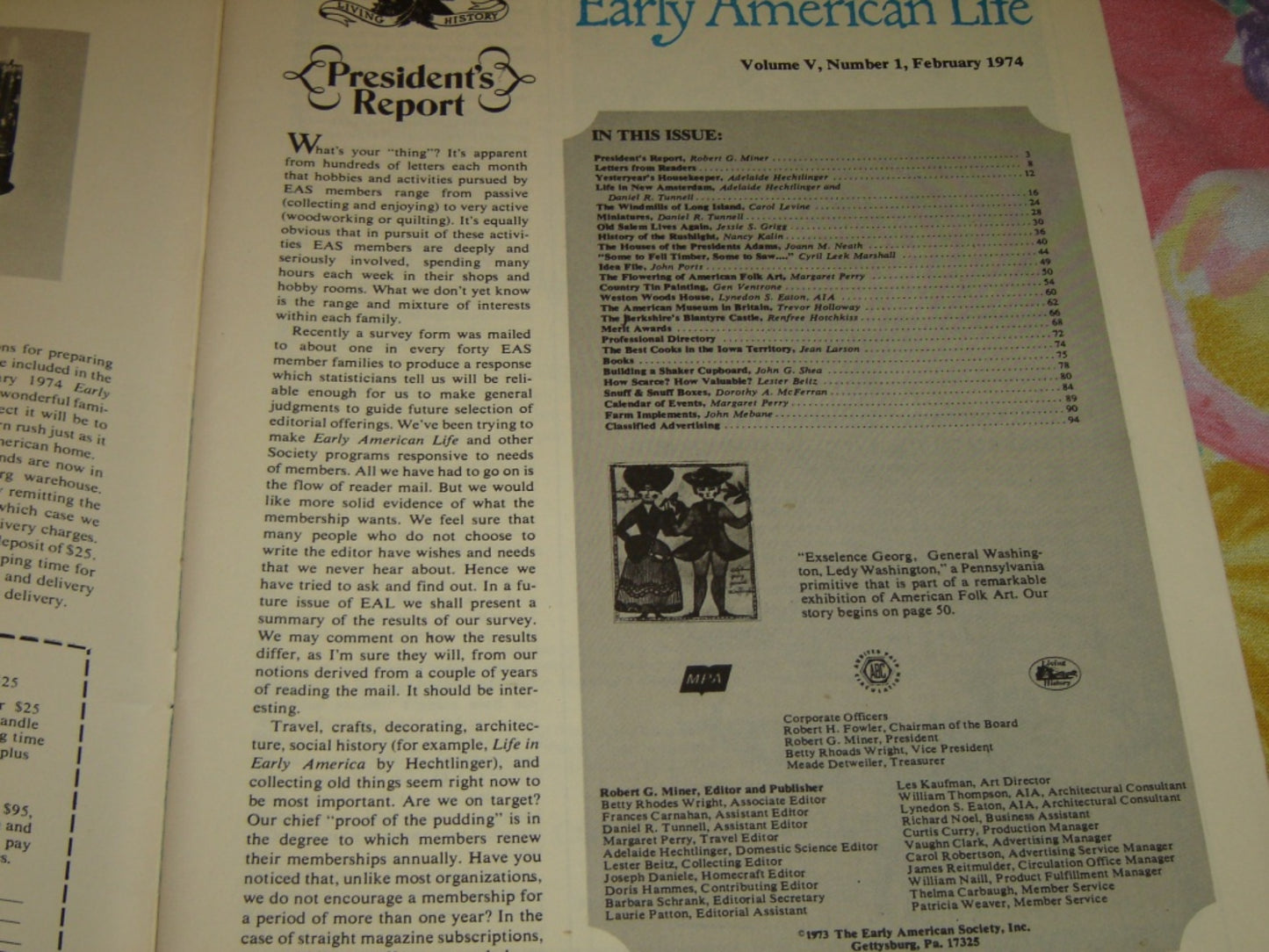 Early American Life magazine - February 1974 very good condition