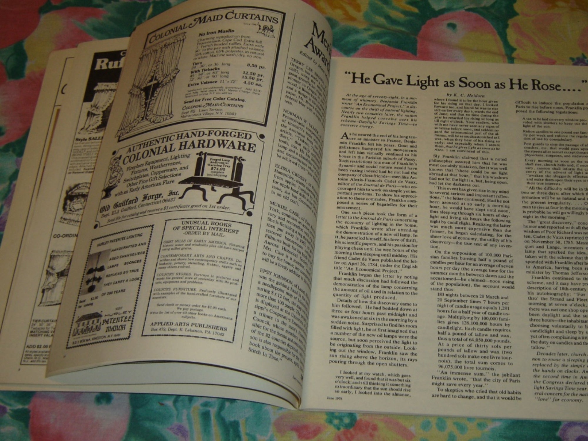 Early American Life magazine - June 1978 very good condition