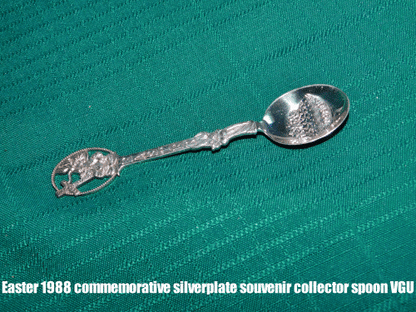 Easter 1988 commemorative silverplate souvenir collector spoon VGU