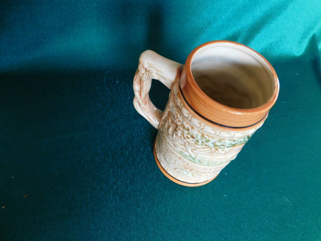 Ceramic beer stein three men