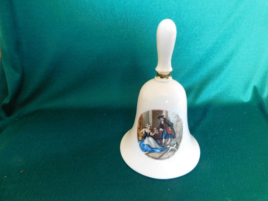 Retro look pictorial ceramic bell