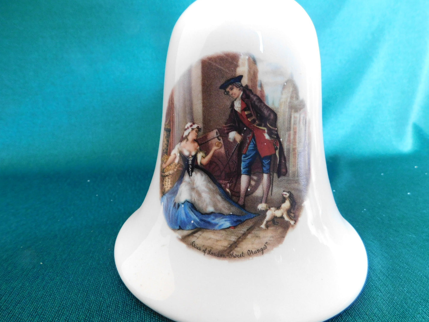 Retro look pictorial ceramic bell