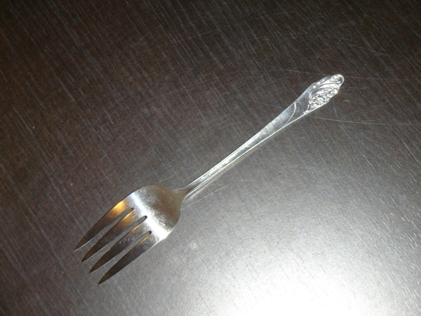 Community Evening Star (1950) medium solid cold meat serving fork