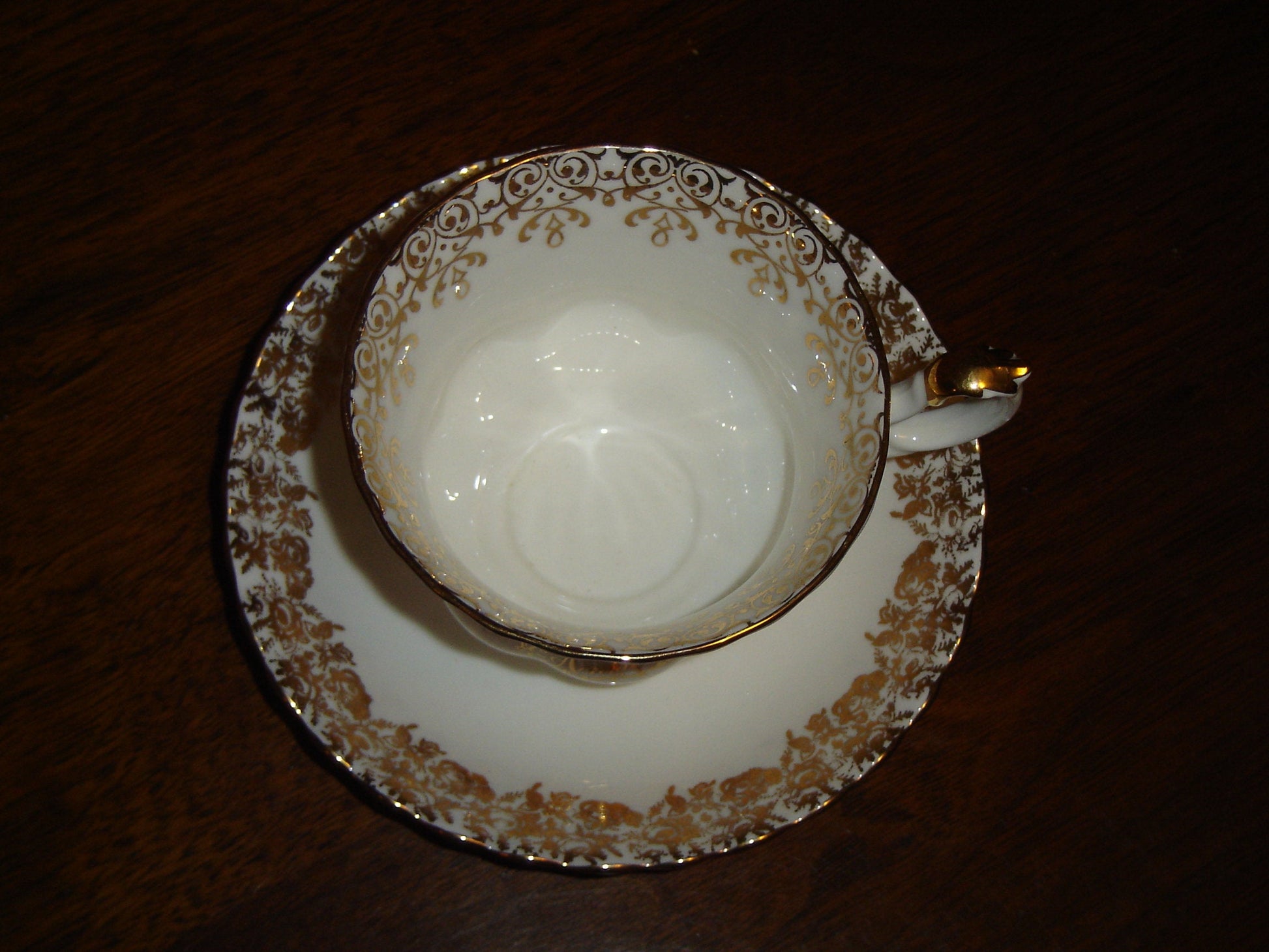 Royal Albert gold anniversary cup and saucer VGU - Items Tried And True