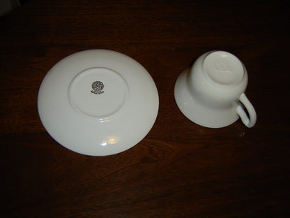 Georgian Studio white flower cup and saucer VGU - Items Tried And True