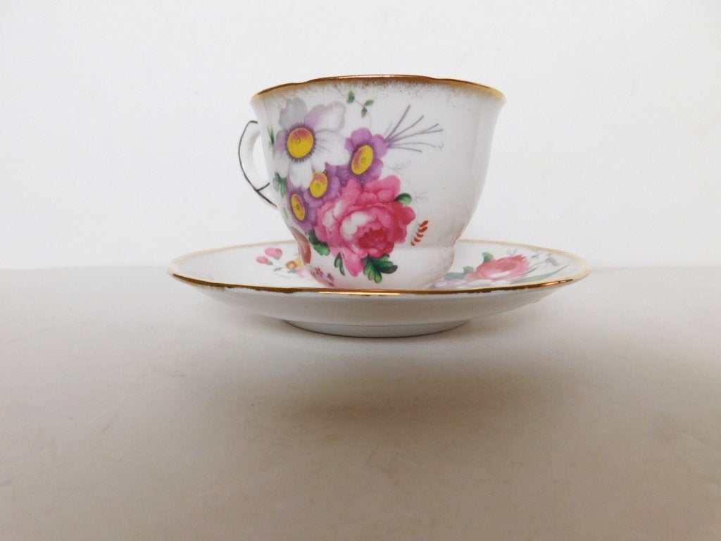 Royal Stafford 1841 cup and saucer near mint condition - Items Tried And True