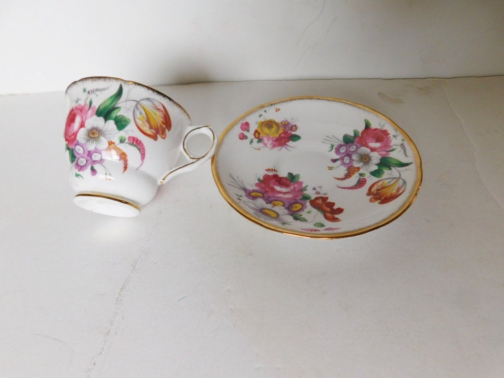 Royal Stafford 1841 cup and saucer near mint condition - Items Tried And True