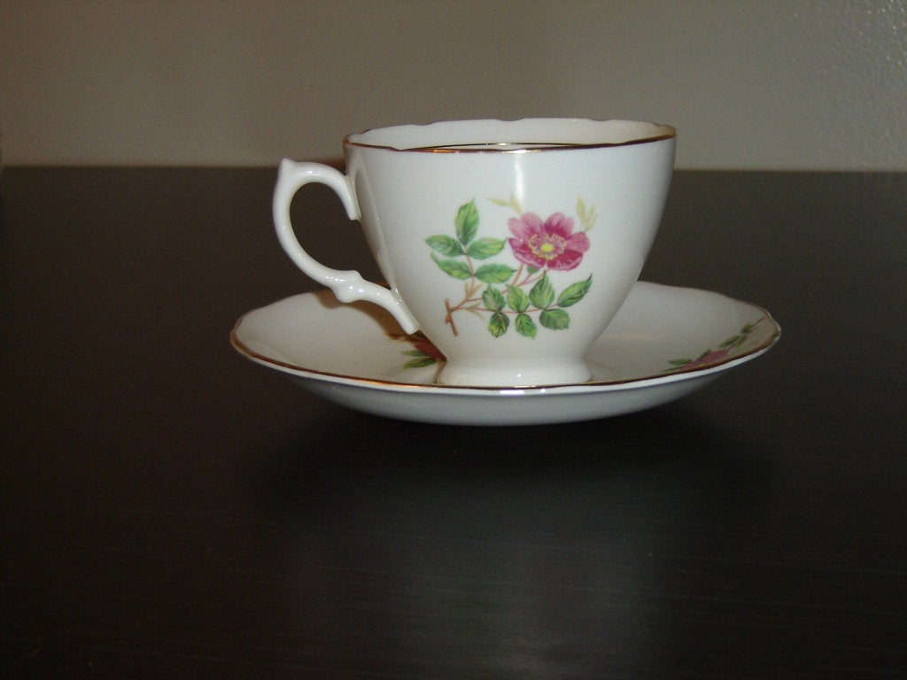 Royal Vale pink flower cup and saucer VGU - Items Tried And True