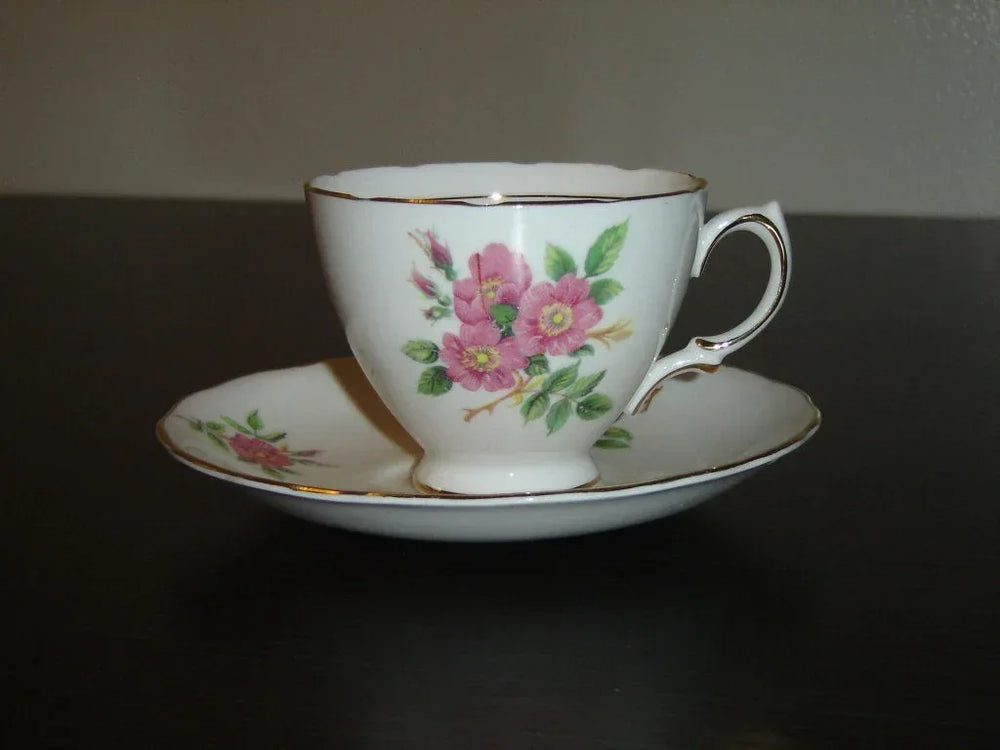 Royal Vale pink flower cup and saucer