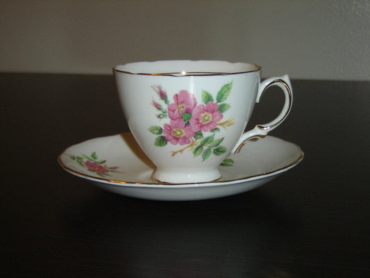 Royal Vale pink flower cup and saucer VGU - Items Tried And True