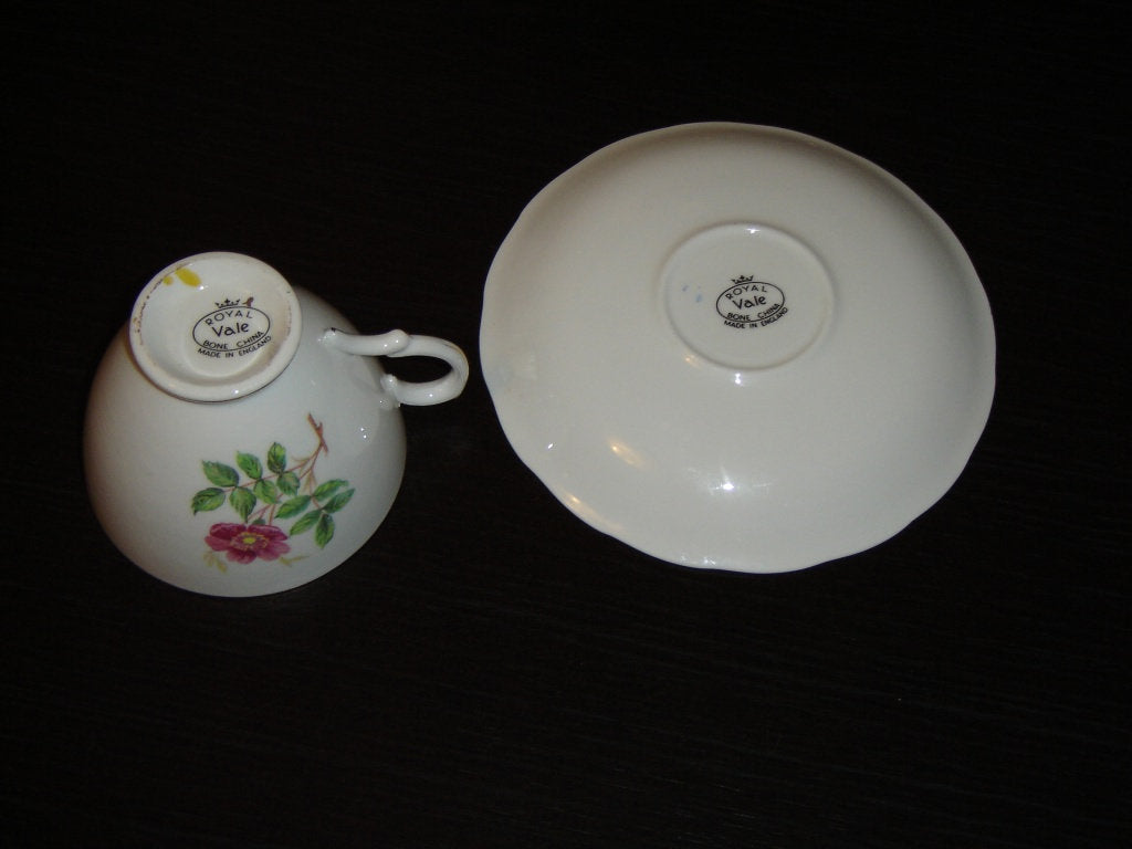 Royal Vale pink flower cup and saucer VGU - Items Tried And True