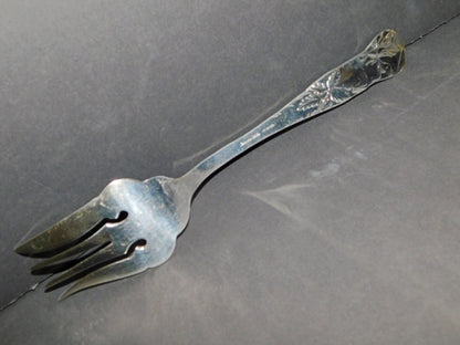 Primrose Plate (Birks) Art Nouveau pattern cold meat serving fork VGU - Items Tried And True