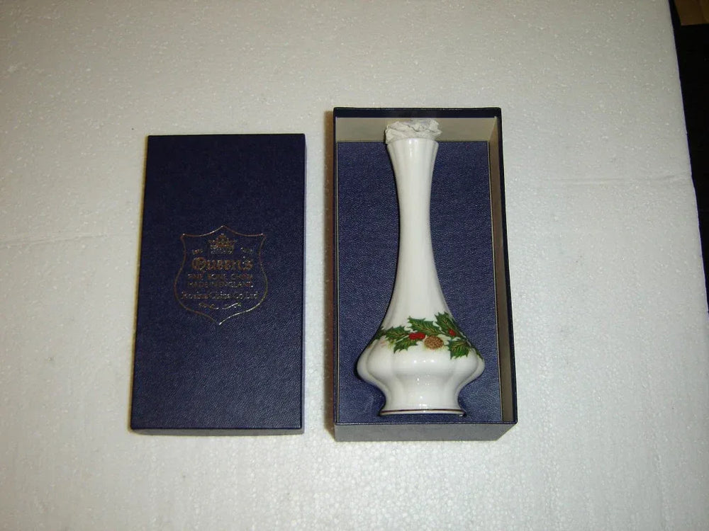 Rosina Queens China Yuletide 7" Bud Vase NIB
